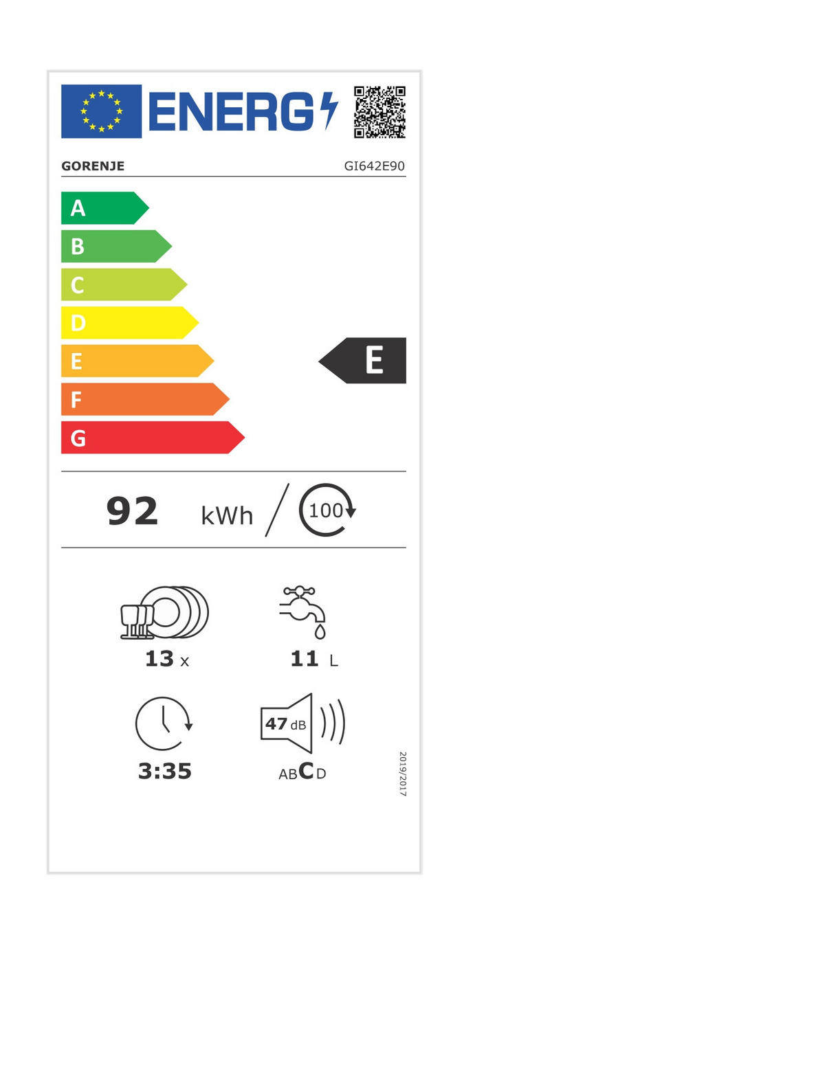 GESCHIRRSPÜLER GI642E90X  - Edelstahlfarben, Basics, Metall (59,8/81,5/55,5cm) - Gorenje