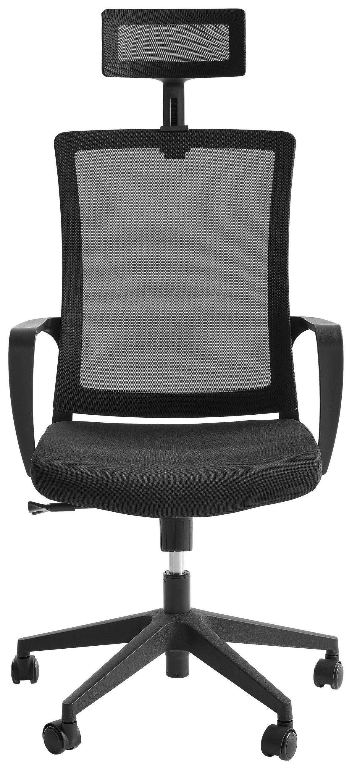 DREHSTUHL Flachgewebe, Netz Schwarz  - Schwarz, MODERN, Kunststoff/Textil (61,5/99-109/64cm) - home24