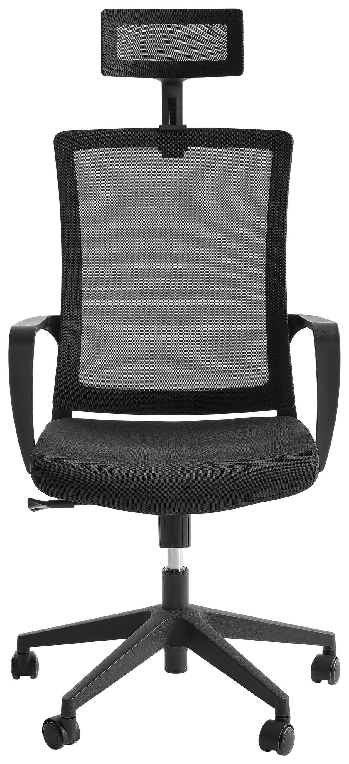 DREHSTUHL Flachgewebe, Netz Schwarz  - Schwarz, MODERN, Kunststoff/Textil (61,5/99-109/64cm) - home24
