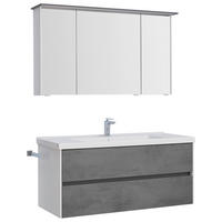 KOPALNICA  bela, temno siva  - temno siva/bela, Design, steklo/leseni material (121cm) - Dieter Knoll