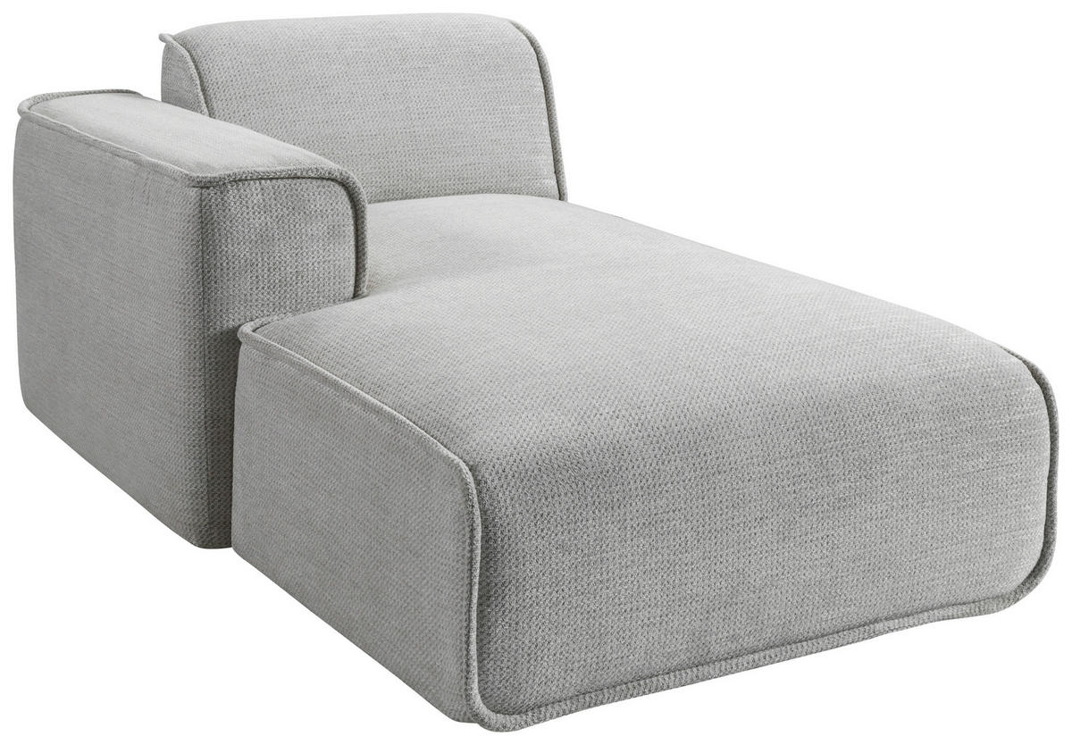 WOHNLANDSCHAFT Flachgewebe Naturfarben  - Schwarz/Naturfarben, Design, Kunststoff/Textil (211/368/165cm) - Lomoco