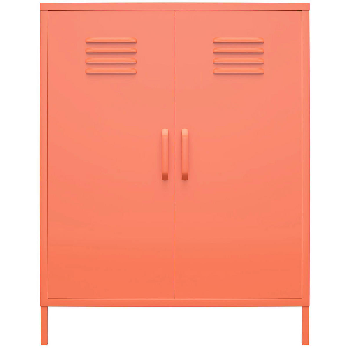 HIGHBOARD Cache  in 80/101/40 cm  - Orange, Design, Metall (80/101/40cm) - MID.YOU