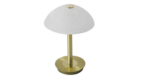 TISCHLEUCHTE 25,5/37 cm - Chromfarben/Messingfarben, Basics, Glas/Metall (25,5/37cm) - Novel