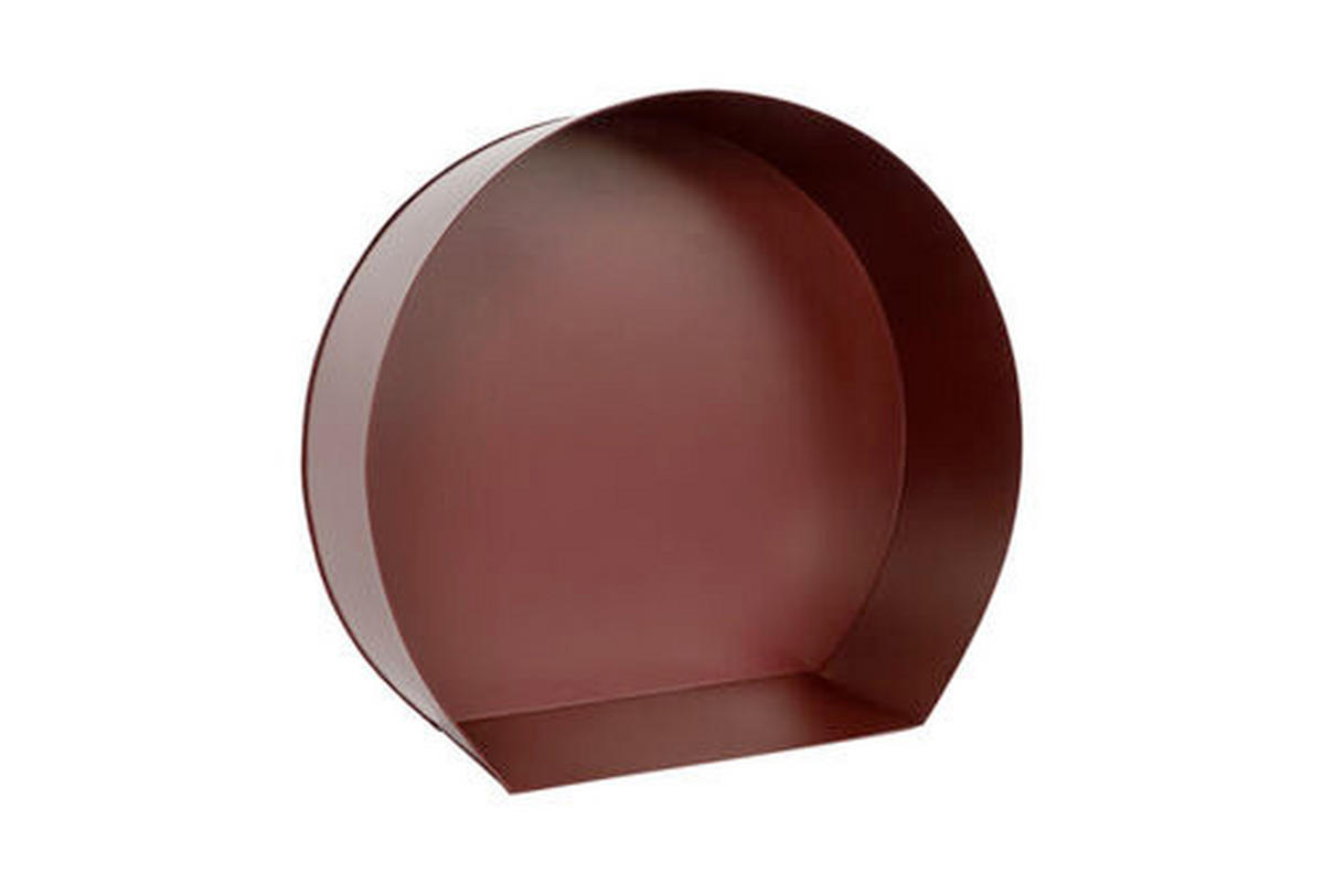 SADA NÁSTĚNNÝCH REGÁLŮ, barvy zlata, bordeaux, tmavě červená - bordeaux/barvy zlata, Design, kov (27-39,5/26-37,5/12cm)