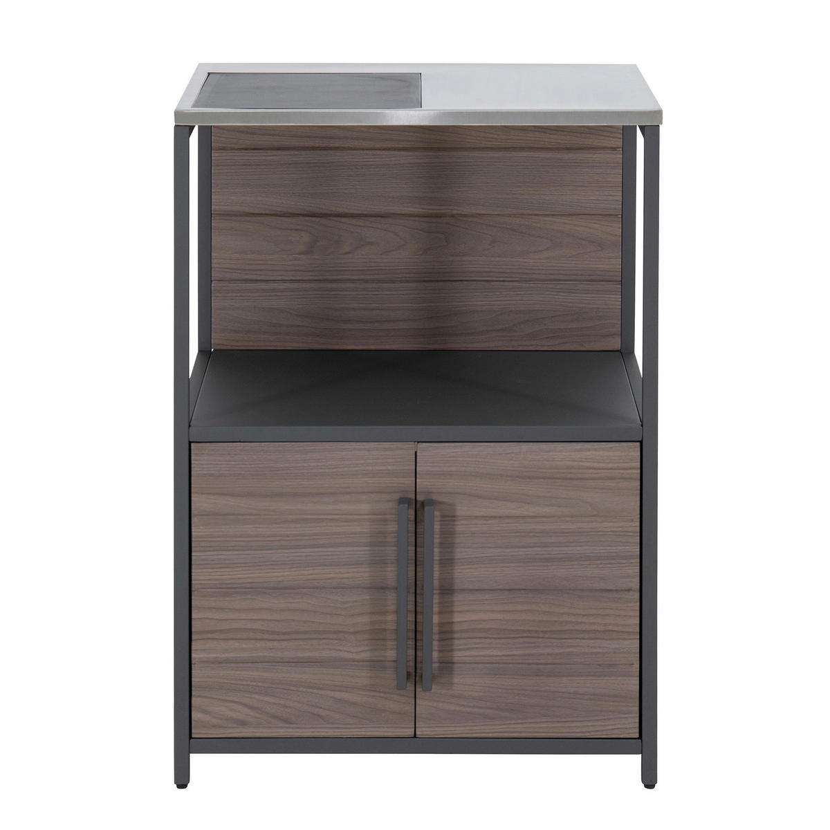 OUTDOORKÜCHE - Schwarz/Braun, Basics, Metall (63,5/91,5/54cm) - Modante