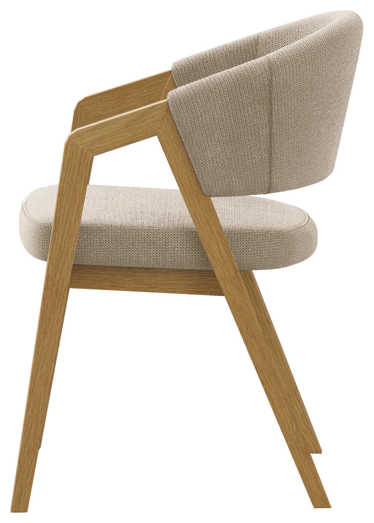 ARMLEHNSTUHL  Stoffauswahl Mikrofaser  Naturfarben, Eichefarben  - Eichefarben/Naturfarben, KONVENTIONELL, Holz/Textil (59/96/60cm) - Carryhome