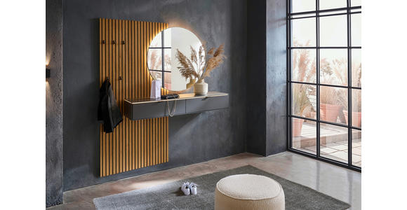 GARDEROBE  in 170/192/40 cm  - Anthrazit/Naturfarben, Design, Glas/Holz (170/192/40cm) - Dieter Knoll