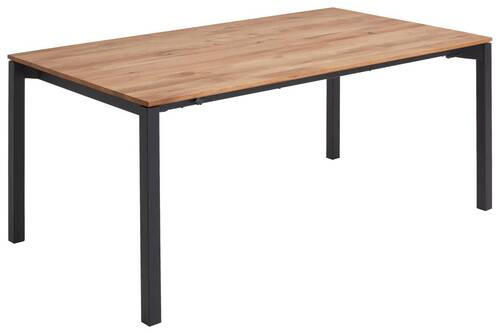 ESSTISCH Eichefarben rechteckig  ausziehbar, in verschiedenen Größen erhältlich  - Eichefarben/Schwarz, Design, Holz/Metall (180(280)/100/76cm) - Valdera