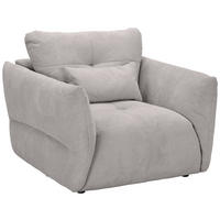 SESSEL in Webstoff Hellgrau  - Hellgrau/Schwarz, KONVENTIONELL, Textil/Metall (112/88/120cm) - Carryhome