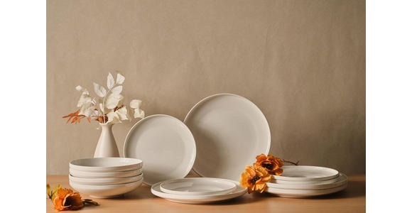 KOMBISERVICE Vola 12-teilig  - Weiß, Design, Keramik - Novel