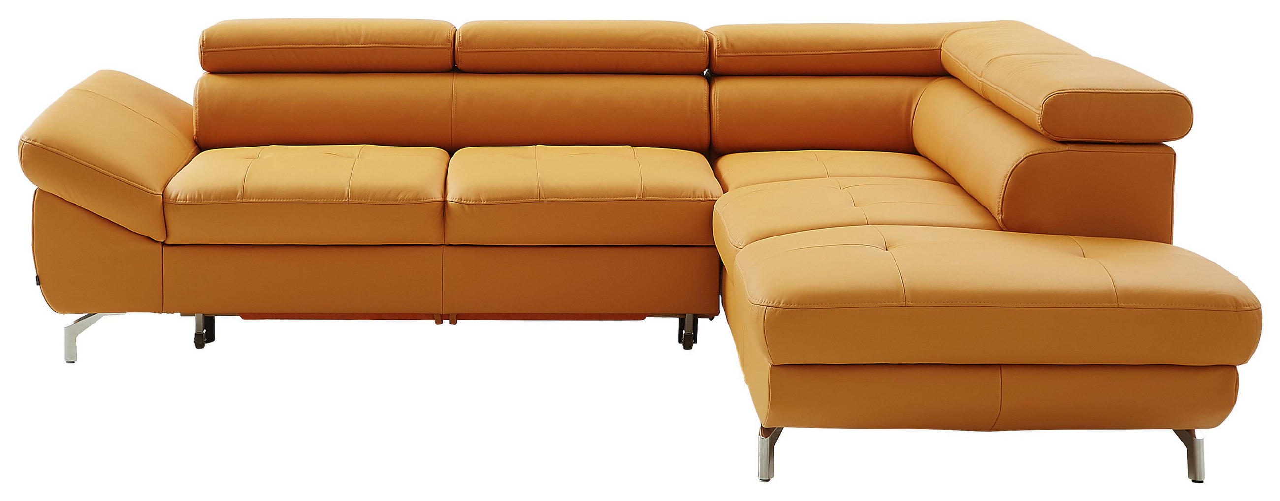 Wohnlandschaft in Leder Gelb