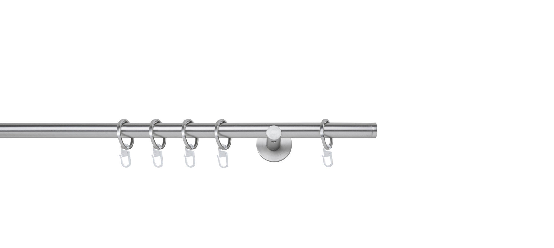 VORHANGSTANGENSET 260 cm  - Edelstahlfarben, Basics, Metall (260cm)