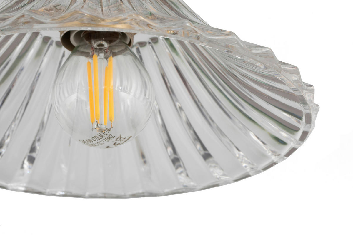HÄNGELEUCHTE 15/125 cm  - Klar, Trend, Glas/Metall (15/125cm) - Novel