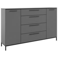 SIDEBOARD Soul  in 180/111/40 cm  - Dunkelgrau/Schwarz, MODERN, Holzwerkstoff/Metall (180/111/40cm)