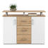 KOMMODE 116/90/38 cm - Eichefarben/Silberfarben, KONVENTIONELL, Holzwerkstoff/Kunststoff (116/90/38cm) KOMMODE 116/90/38 cm - Eichefarben/Silberfarben, KONVENTIONELL, Holzwerkstoff/Kunststoff (116/90/38cm)