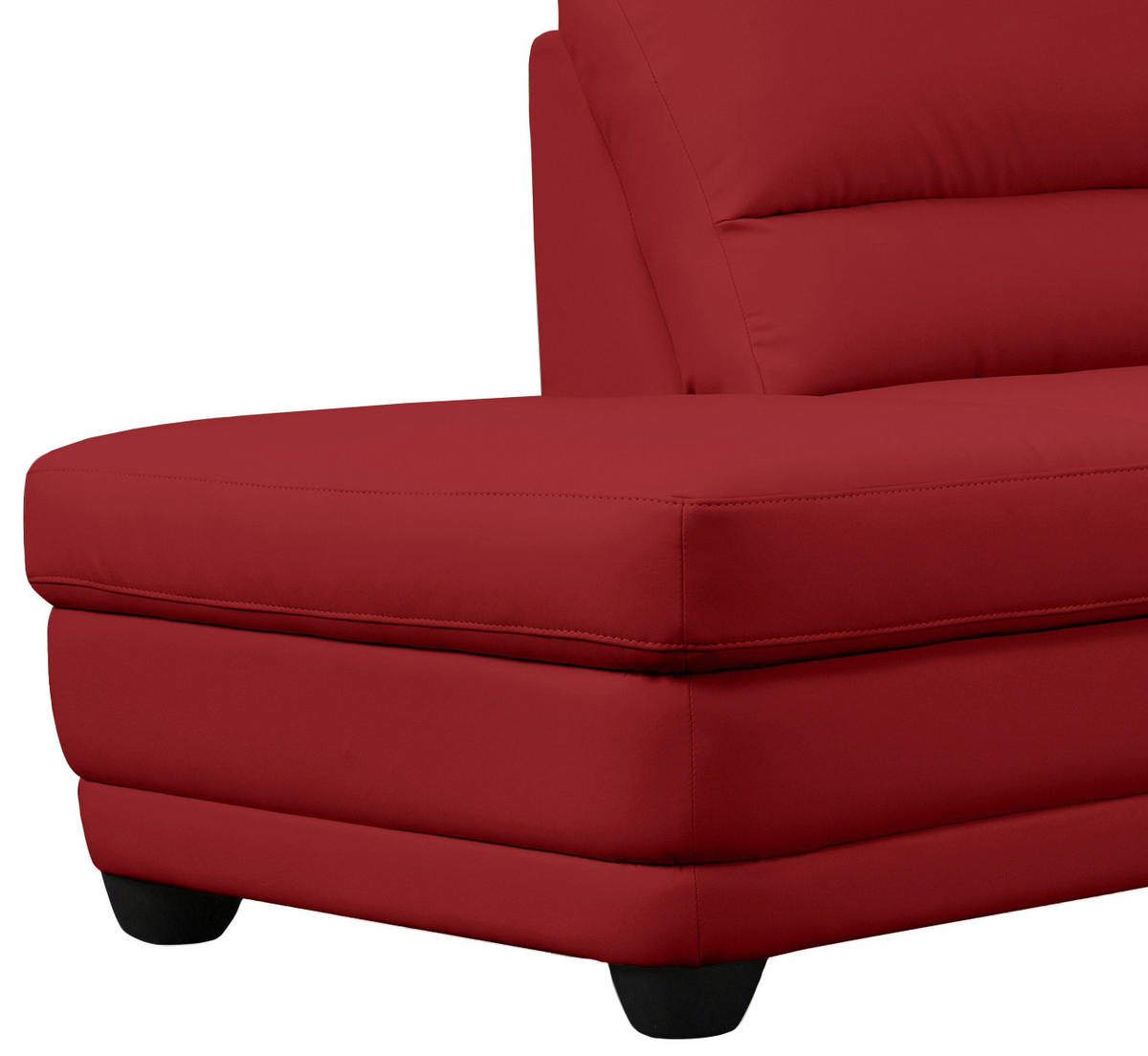 ECKSOFA in Lederlook Rot  - Rot, Design, Kunststoff/Textil (225/245cm) - Livetastic