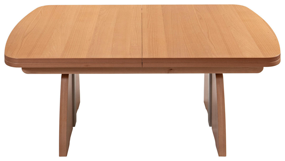COUCHTISCH Buche furniert 125-245/75/55-74 cm rechteckig Buchefarben, Silberfarben  - Buchefarben/Silberfarben, KONVENTIONELL, Holz/Metall (125-245/75/55-74cm) - Venda