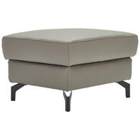 HOCKER inkl. Stauraum Lederlook Echtleder Schlammfarben  - Schlammfarben/Schwarz, Design, Leder/Textil (70/44/60cm) - Celina Home