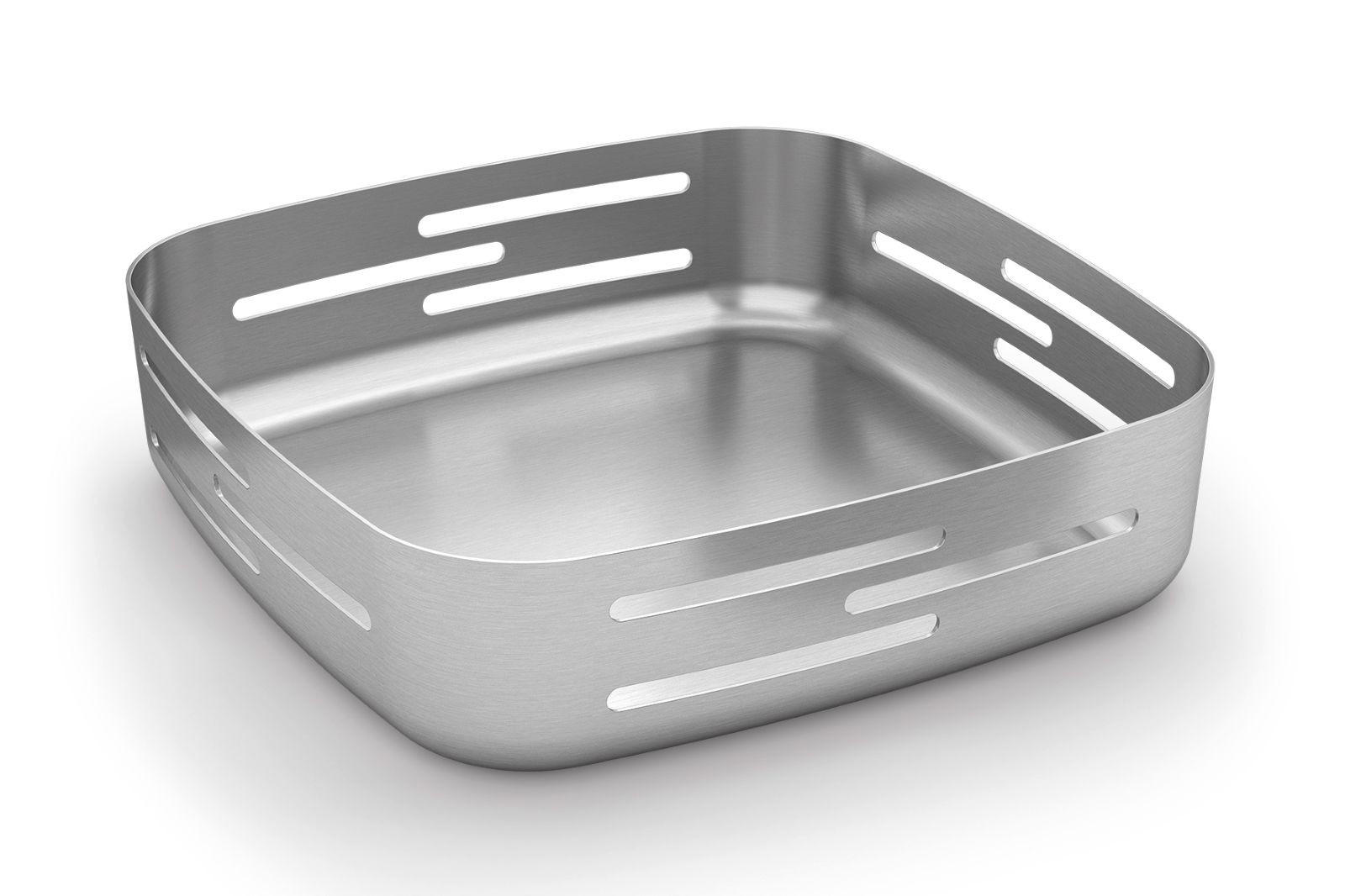 BROTKORB - Edelstahlfarben, KONVENTIONELL, Metall (22,3/5,7/22,3cm) - Zack
