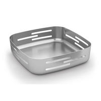 BROTKORB - Edelstahlfarben, KONVENTIONELL, Metall (22,3/5,7/22,3cm) - Zack