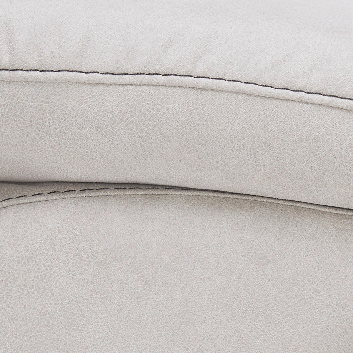 ECKSOFA in Mikrofaser Silberfarben  170/266 cm  - Silberfarben/Schwarz, Design, Textil (170/266cm) - Stylife