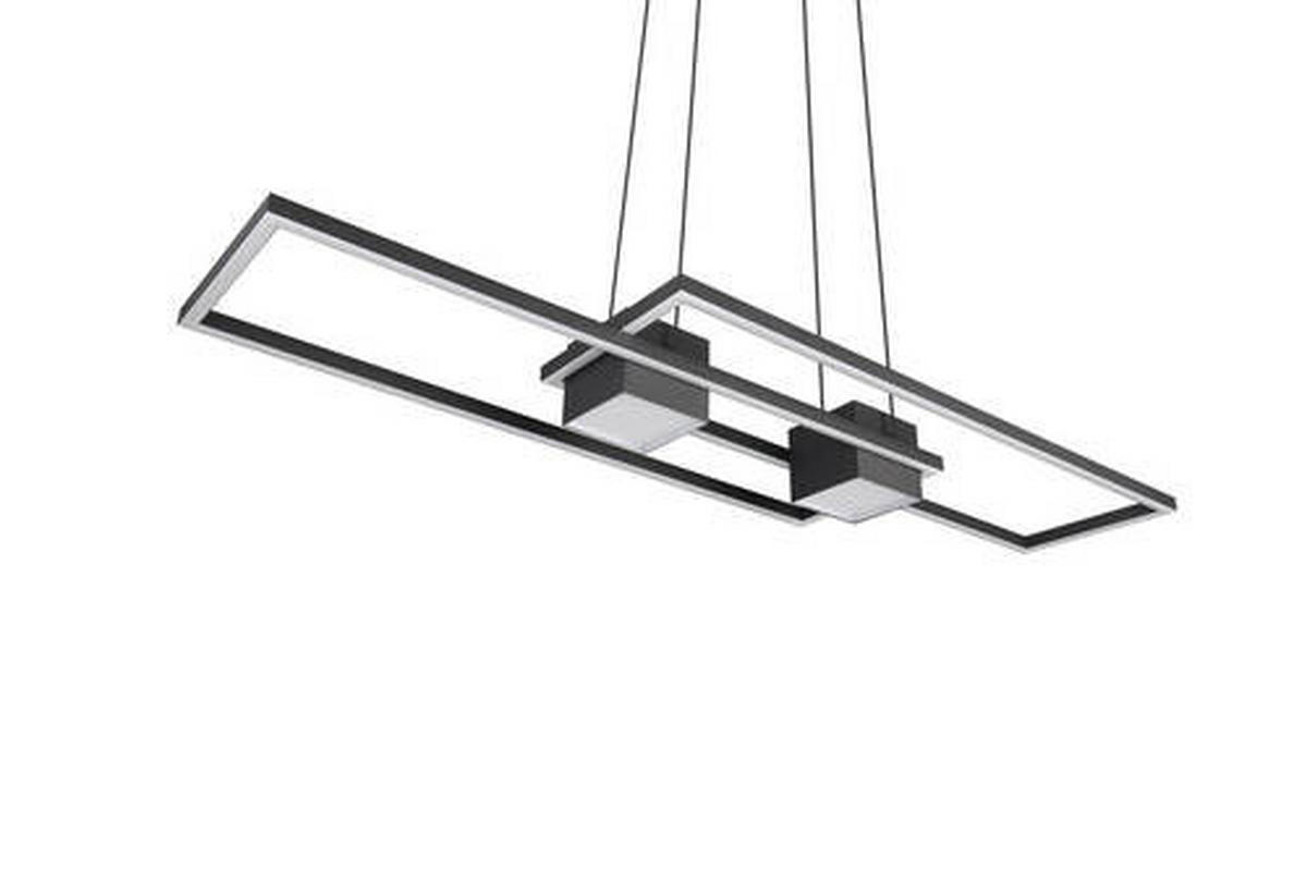 LED-HÄNGELEUCHTE 100/28/150 cm    - Schwarz/Alufarben, Design, Metall (100/28/150cm) - Trio Leuchten