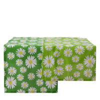 TISCHLÄUFER Textil Grün, Multicolor, Weiß  - Multicolor/Weiß, KONVENTIONELL, Textil (140/40/0,5cm)