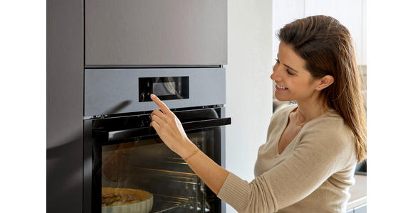 EINBAUBACKOFEN DKP39906MK  - Schwarz, Basics, Glas/Metall (59,4/59,4/56,8cm) - Dieter Knoll