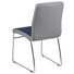 STUHL Webstoff Dunkelblau, Hellgrau - Chromfarben/Hellgrau, Design, Textil/Metall (48/88/52cm) - Carryhome