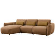 ECKSOFA  in Chenille Rostfarben  190/340 cm  - Rostfarben/Goldbraun, Design, Kunststoff/Textil (190/340cm) - Belluti
