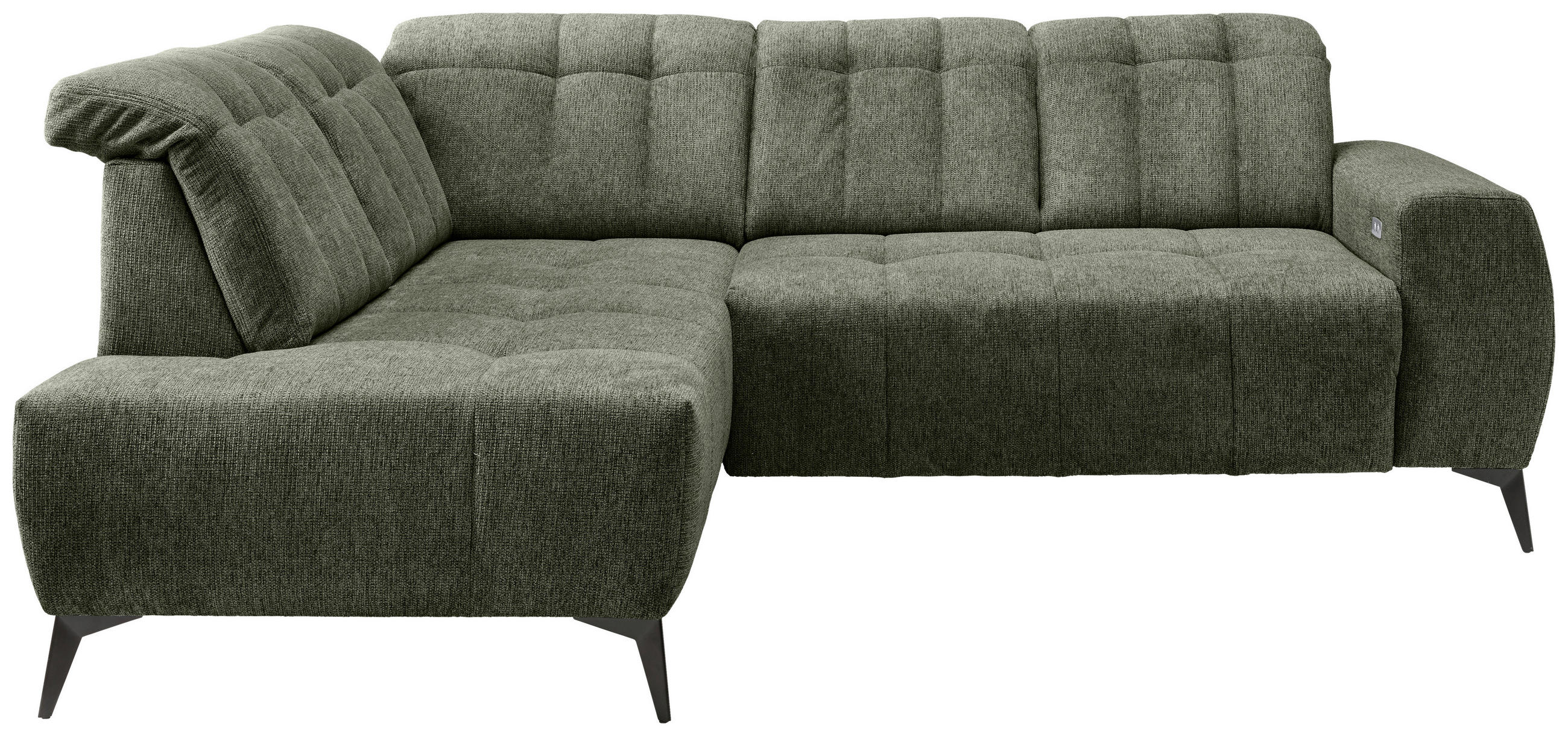 Freisteller von Livetastic ECKSOFA Grün Chenille.
