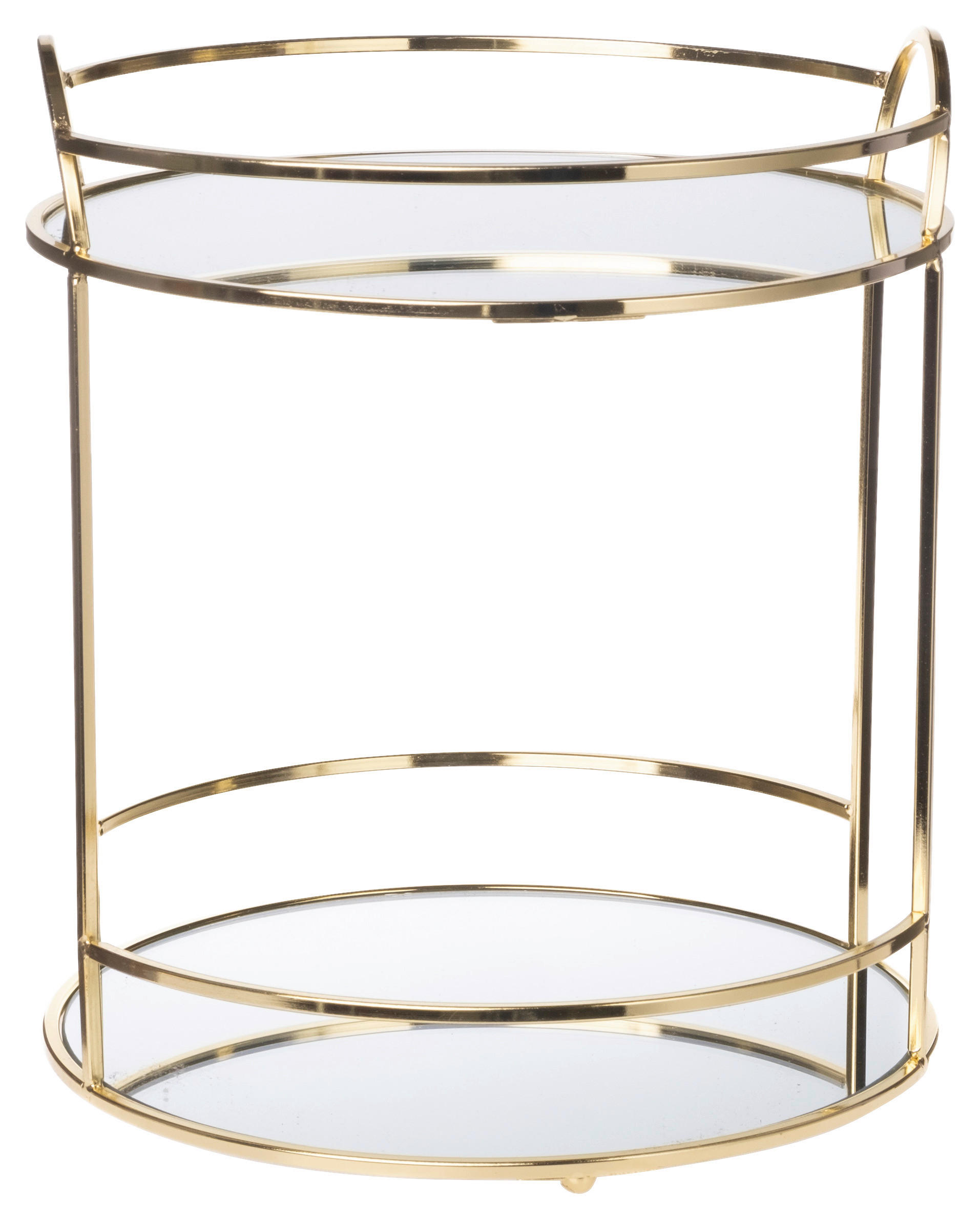 ETAGERE 2-stöckig - Design, Glas/Metall (21/21/24cm)