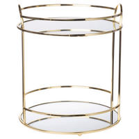 ETAGERE 2-stöckig - Design, Glas/Metall (21/21/24cm)