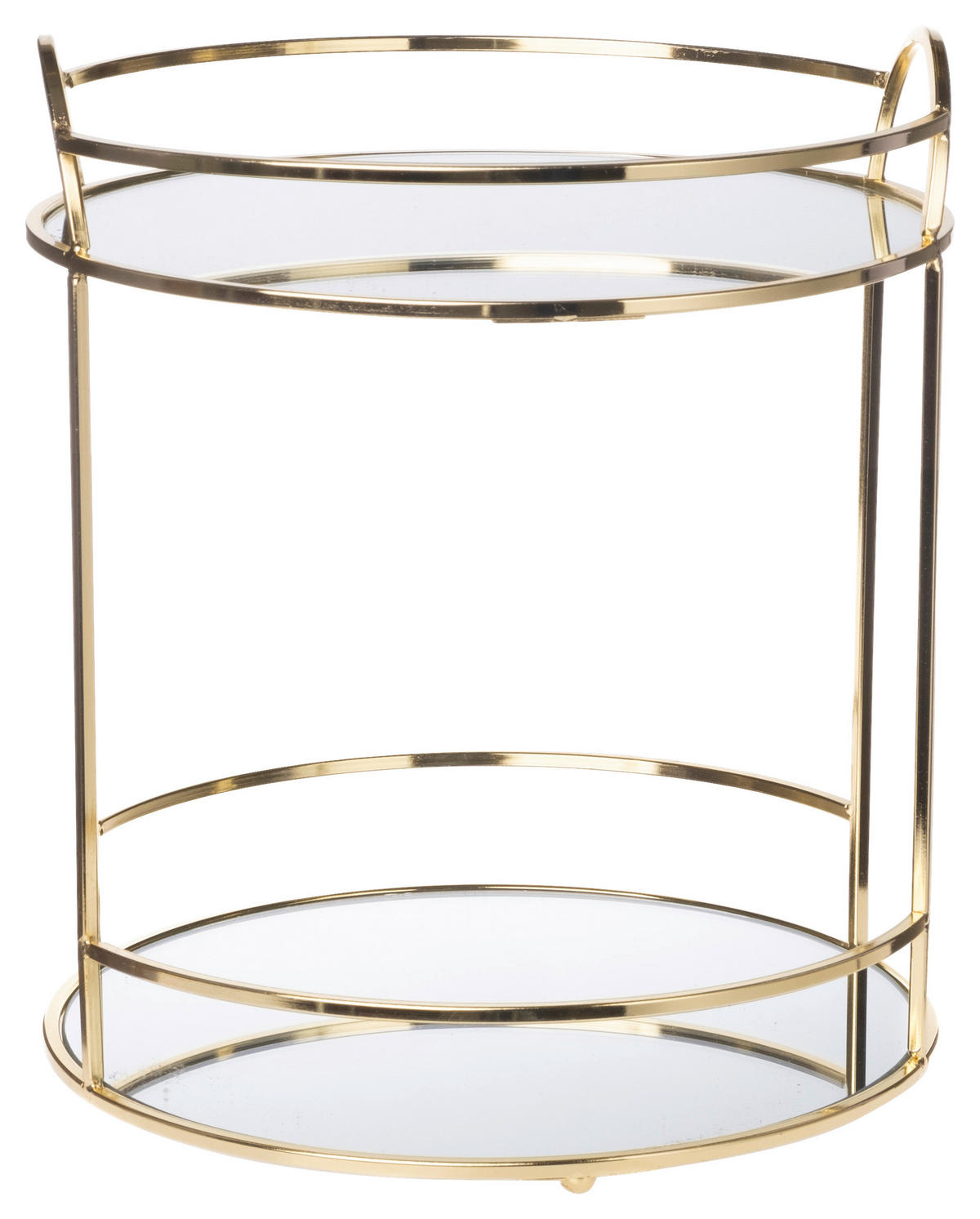 ETAGERE 2-stöckig - Design, Glas/Metall (21/21/24cm)