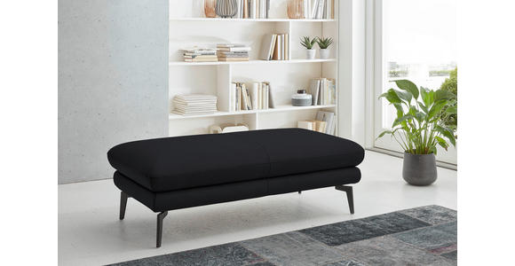 2,5-SITZER in Leder Anthrazit - Anthrazit/Schwarz, Design, Leder/Metall (196/86/104cm) - Dieter Knoll