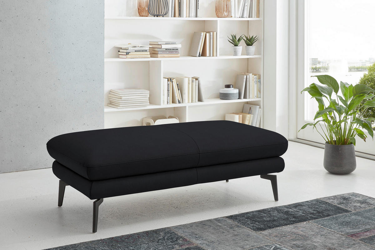 2,5-SITZER in Echtleder Anthrazit  - Anthrazit/Schwarz, Design, Leder/Metall (196/86/104cm) - Dieter Knoll