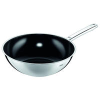 WOKPFANNE Wuhan Keramikbeschichtung 28 cm  - Edelstahlfarben, Basics, Metall (28cm) - Silit