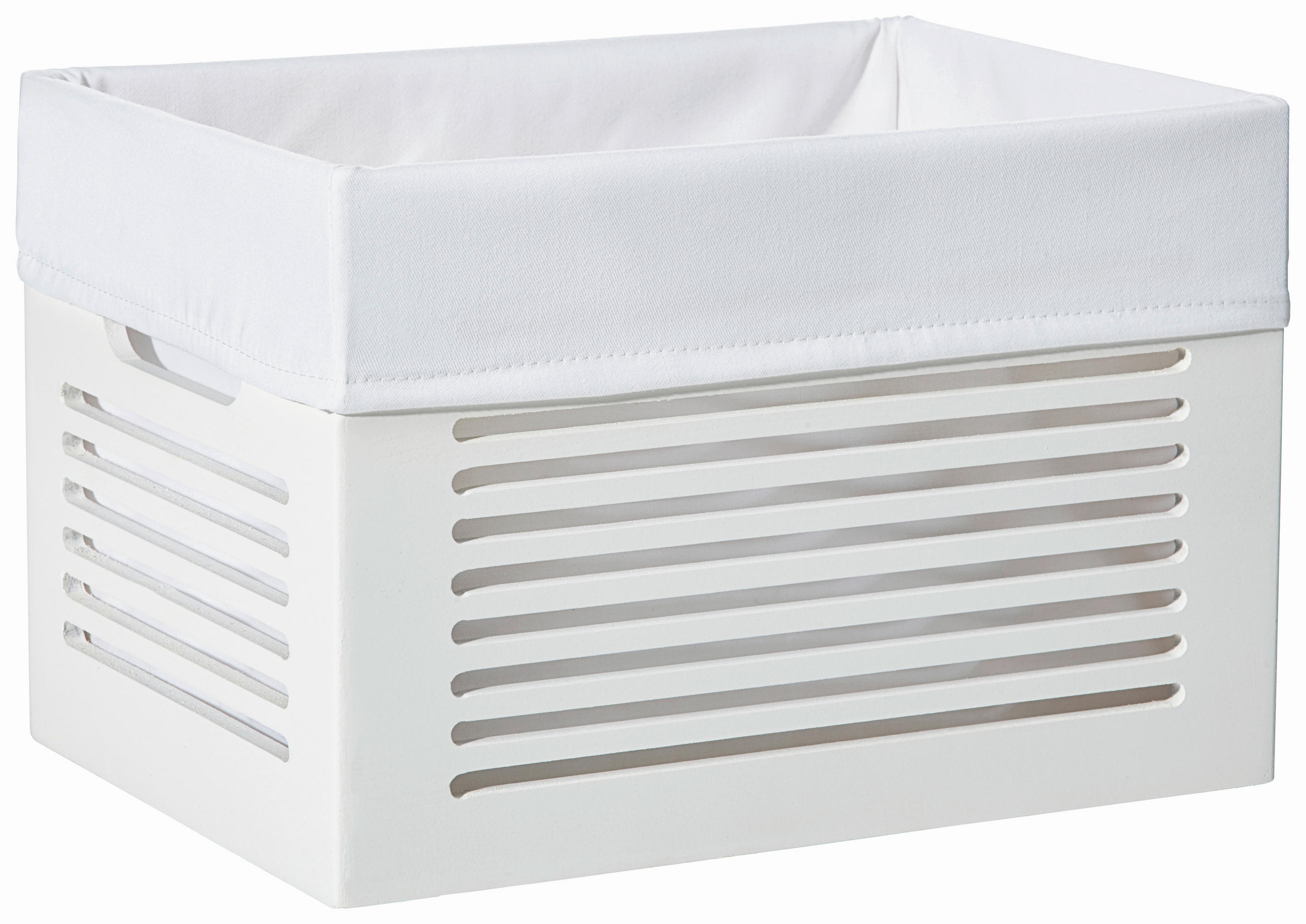 REGALKORB  - Weiß, Design, Holz/Textil (36/25/23cm) - Landscape