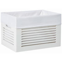 REGALKORB  - Weiß, Design, Holz/Textil (36/25/23cm) - Landscape