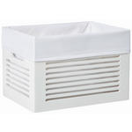 REGALKORB  - Weiß, Design, Holz/Textil (36/25/23cm) - Landscape