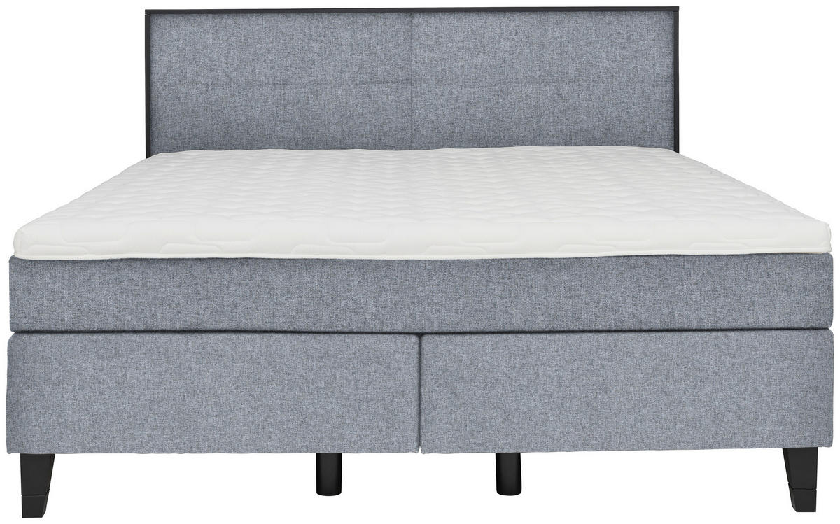 BOXSPRINGBETT 160/200 cm  in Grau  - Schwarz/Grau, Design, Holz/Textil (160/200cm) - Hom`in