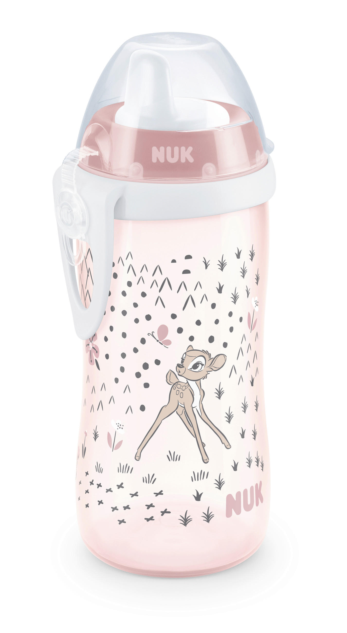 BABYFLASCHE Disney Classic  - Transparent/Rosa, Basics, Kunststoff (6,6/6,6/23,5cm) - NUK
