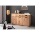 SIDEBOARD  in 149/91/42 cm  - Eiche Bianco/Schwarz, Natur, Holz/Holzwerkstoff (149/91/42cm) - Linea Natura