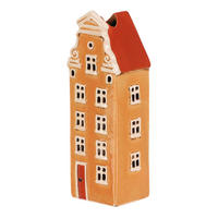 DEKORAČNÝ DOM - tmavožltá, Basics, keramika (10/21/10cm)
