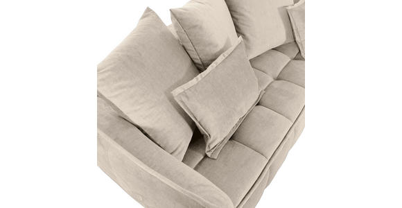 SCHLAFSOFA Flachgewebe Beige  - Beige/Schwarz, KONVENTIONELL, Kunststoff/Textil (250/70/118cm) - Carryhome