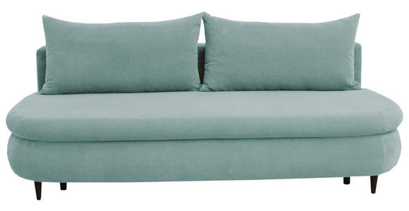 SCHLAFSOFA Webstoff, Plüsch Mintgrün - Schwarz/Mintgrün, Design, Textil (213/89/105cm) - Novel