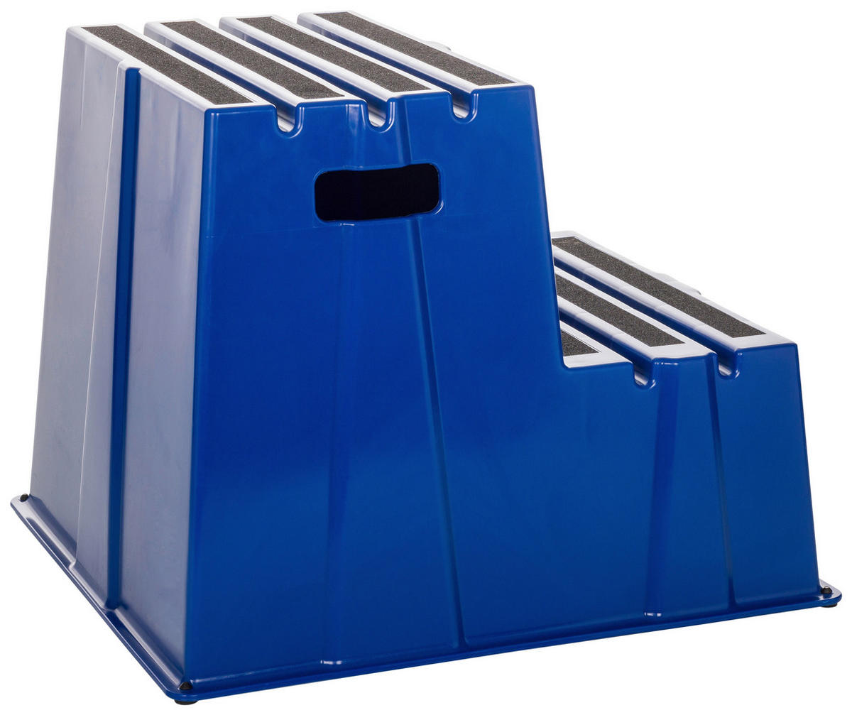 TRITTHOCKER Blau  - Blau, Basics, Kunststoff (57/51/65cm) - MID.YOU