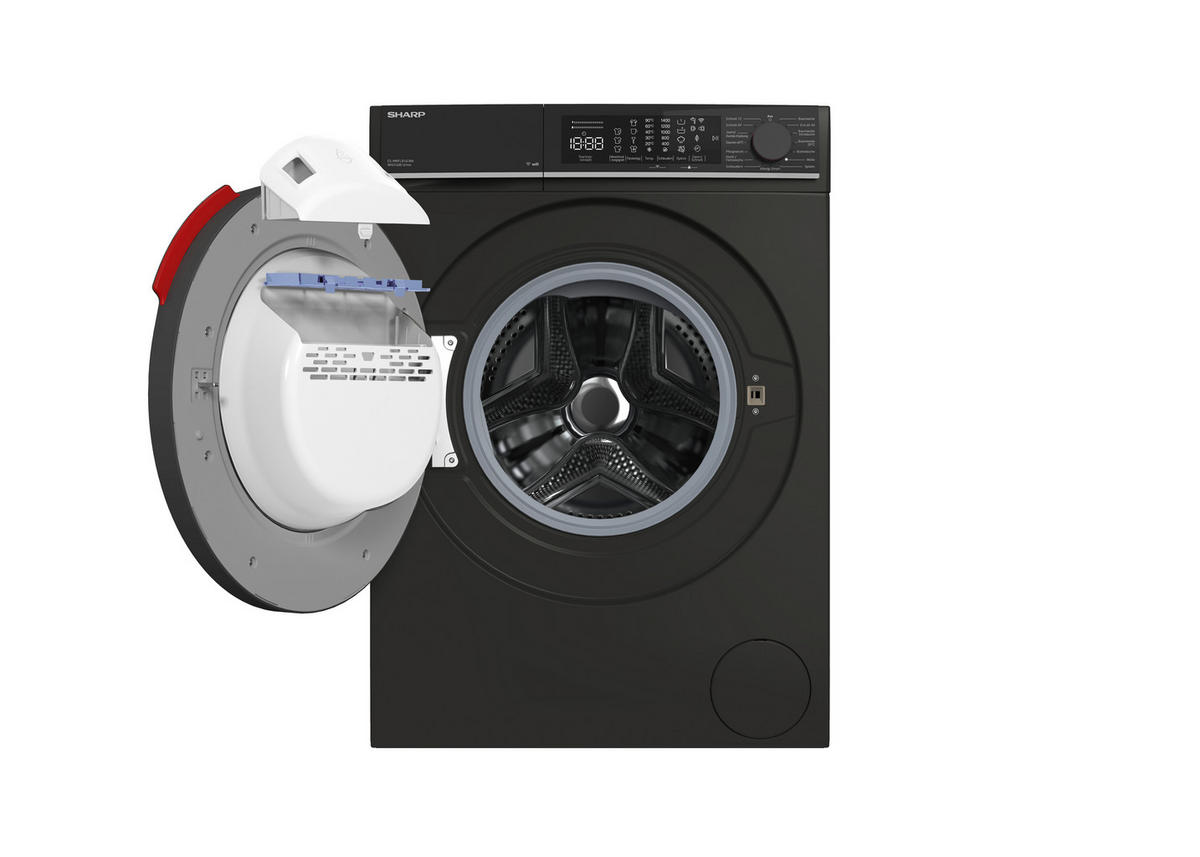 WASCHMASCHINE ES-MNFL814CMA-DE  - Schwarz, Basics, Glas/Kunststoff (59.7/84.5/55,7cm) - Sharp