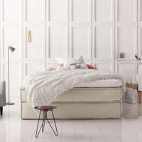 BOXSPRINGBETT 160/200 cm  in Beige  - Beige/Schwarz, Design, Textil (160/200cm) - home24
