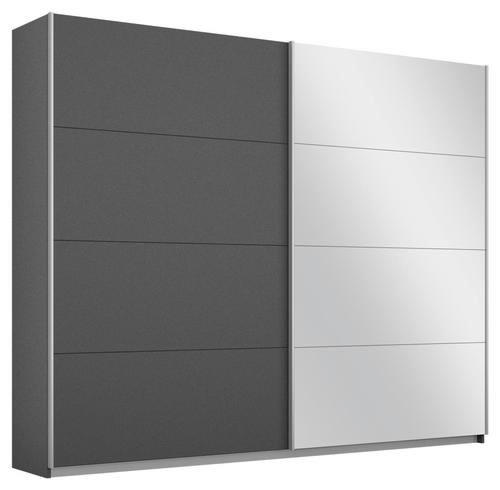 SCHWEBETÜRENSCHRANK 226/230/62 cm 2-türig Grau  - Alufarben/Grau, MODERN, Holzwerkstoff/Metall (226/230/62cm) - Rauch Möbel